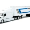 Volvo VN-780 Truck with Dry Van Trailer White "Long Haul Truckers" Series 1/32 Diecast Model by New Ray