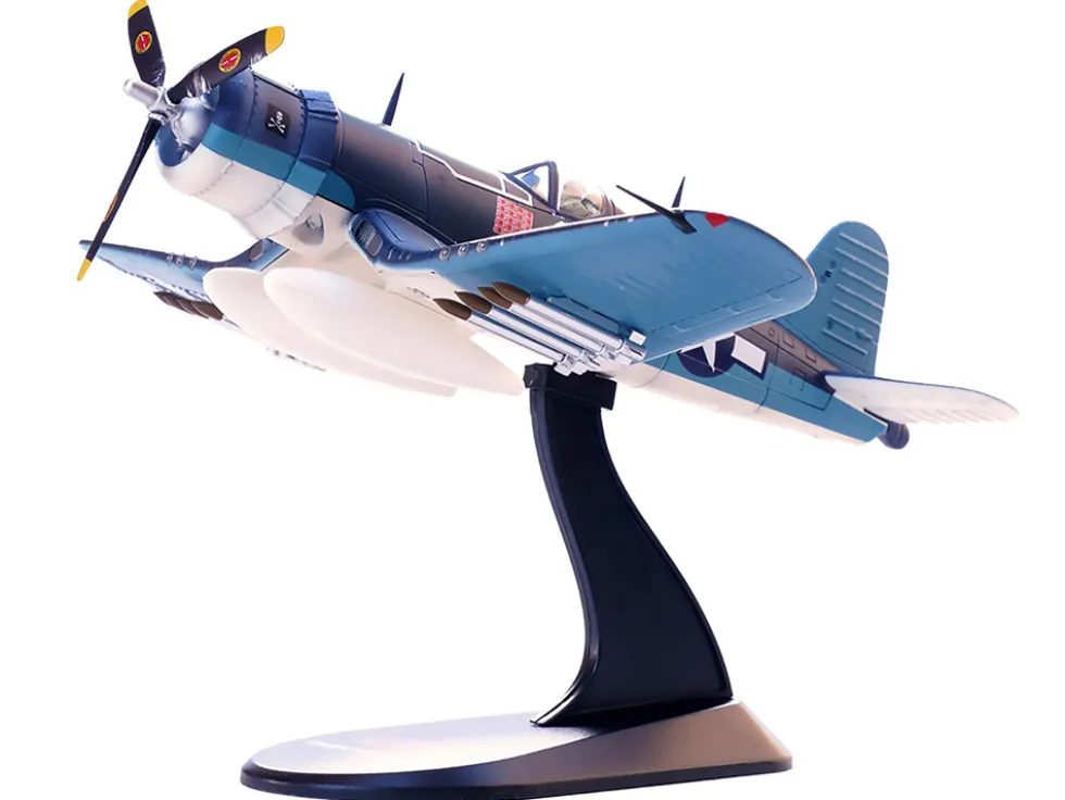 Vought F4U-1A Corsair Fighter Aircraft "Ace Ira Kepford, VF-17 Jolly Rogers, Bougainville, Solomon Islands" (1944) United States Navy 1/72 Diecast Model Airplane by Legion