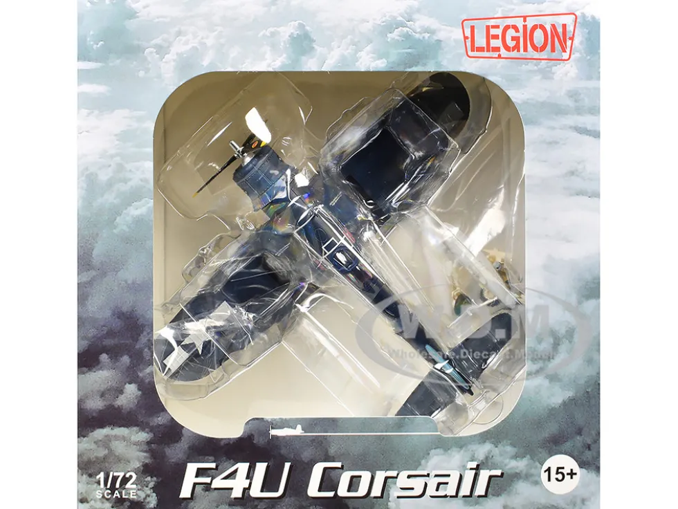 Vought F4U-1A Corsair Fighter Aircraft "Ace Ira Kepford, VF-17 Jolly Rogers, Bougainville, Solomon Islands" (1944) United States Navy 1/72 Diecast Model Airplane by Legion