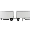 Wabash National 28' Double Pup Trailers White Transport Series 1/50 Diecast Model Diecast Masters 91036