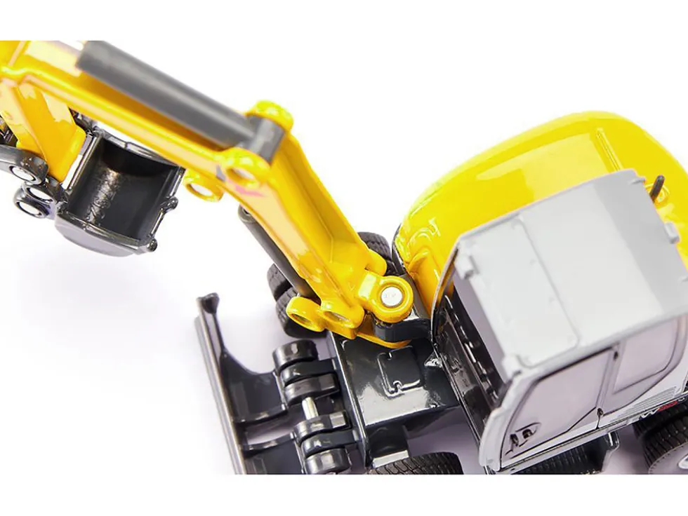Wacker Neuson EW65 Mobile Excavator Yellow and Gray 1/50 Diecast Model Siku 3560