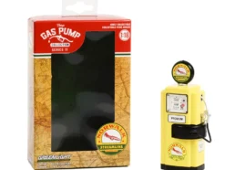1948 Wayne 100-A Gas Pump Norwalk Gasoline Yellow Black Vintage Gas Pumps Series 11 1/18 Diecast Model Greenlight 14110A
