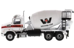 Western Star 4700 SB Concrete Mixer Truck White 1/50 Diecast Model Diecast Masters 71035