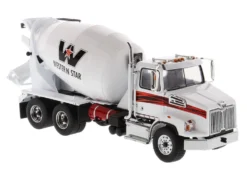 Western Star 4700 SB Concrete Mixer Truck White 1/50 Diecast Model Diecast Masters 71035
