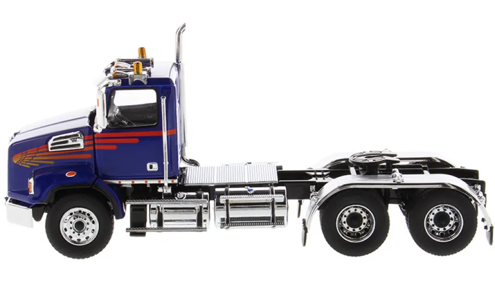 Western Star 4700 SB Tandem Day Cab Tractor Blue 1/50 Diecast Model Diecast Masters 71039
