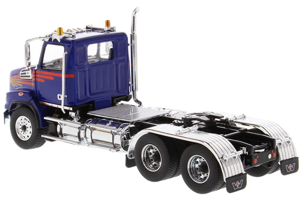 Western Star 4700 SB Tandem Day Cab Tractor Blue 1/50 Diecast Model Diecast Masters 71039