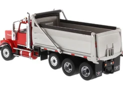 Western Star 4900 SF Dump Truck Red Silver 1/50 Diecast Model Diecast Masters 71067
