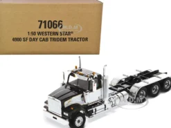 Western Star 4900 SF Tridem Day Cab Truck Tractor Black Transport Series 1/50 Diecast Model Diecast Masters 71066