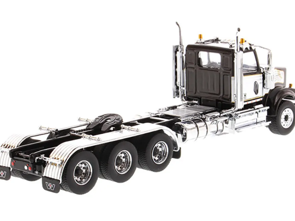 Western Star 4900 SF Tridem Day Cab Truck Tractor Black Transport Series 1/50 Diecast Model Diecast Masters 71066