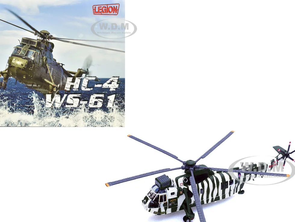 Westland Sea King HC.4 Helicopter "40th Anniversary Livery, 848 Naval Air Squadron, Commando Helicopter Force, Royal Naval Air Station Yeovilton, Somerset" (2009) British Royal Navy 1/72 Diecast Model by Legion