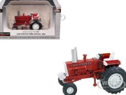 White 2255 Open Station Tractor Red with White Accents 1/64 Diecast Model by SpecCast