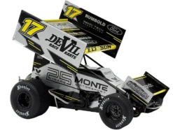 Winged Sprint Car #17 Cory Eliason "Devil Race Karts" Monte Motorsports (2025) 1/18 Diecast Model Car by ACME