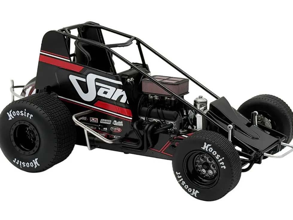 Winged Sprint Car #14 Spencer Bayston "Four CCCC's Construction - Sander" Jason Meyers Racing (2025) 1/18 Diecast Model Car by ACME