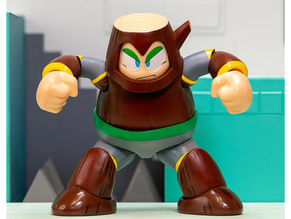 Wood Man 5" Moveable Figure (Deluxe Version) with Accessories and Alternate Head and Hands "Mega Man" (1987) Video Game Model by Jada