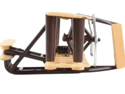 Wright Flyer Biplane Aircraft Beige with Runway Section Diecast Model Airplane Runway24 RW240