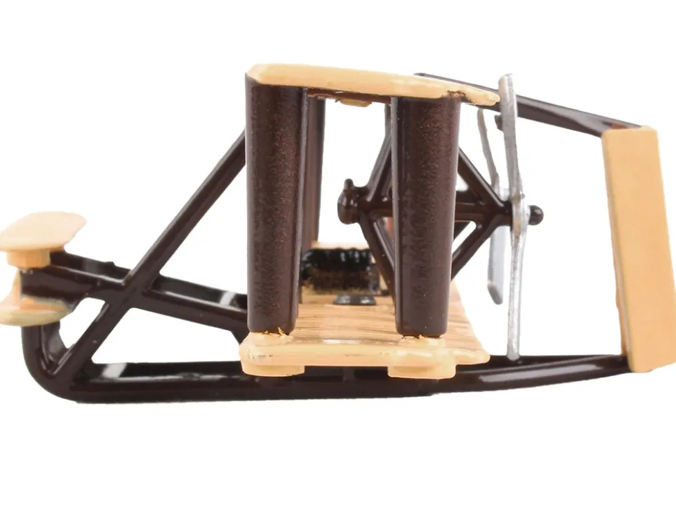 Wright Flyer Biplane Aircraft Beige with Runway Section Diecast Model Airplane Runway24 RW240