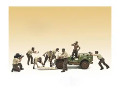 4X4 Mechanic 8 piece Figure Set for 1/18 scale models American Diorama 18011 18012 18013 18014 18015 18016 18017 18018