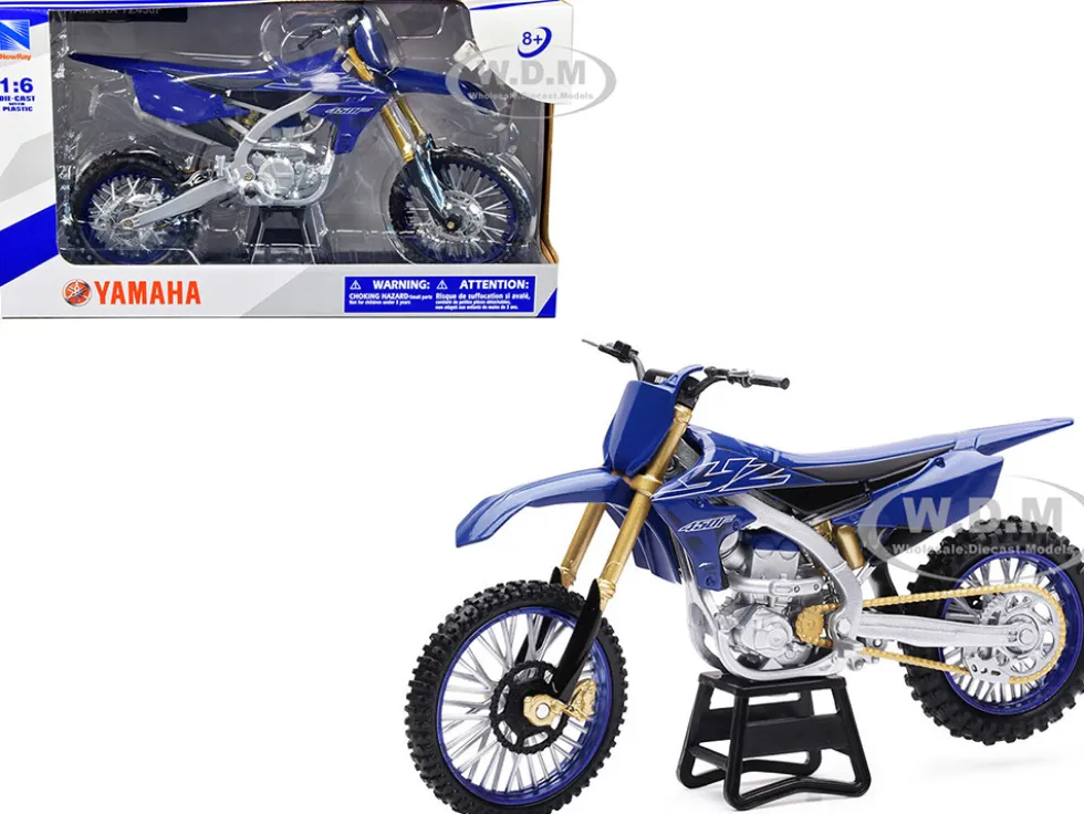 Yamaha YZ450F Dirt Bike Motorcycle Blue and Black 1/6 Diecast Model New Ray 49703