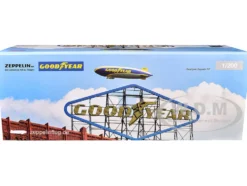 Zeppelin NT Aircraft "Goodyear Blimp - Wingfoot One" (N1A) Gray and Blue with Yellow Stripes 1/200 Diecast Model Airplane by Herpa