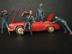Zombie Mechanics 4 Piece Figurine Set Got Zombies?? for 1/18 Scale Models American Diorama 38197 38198 38199 38200